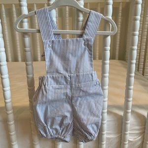 Lullaby Set blue and white striped sun suit
